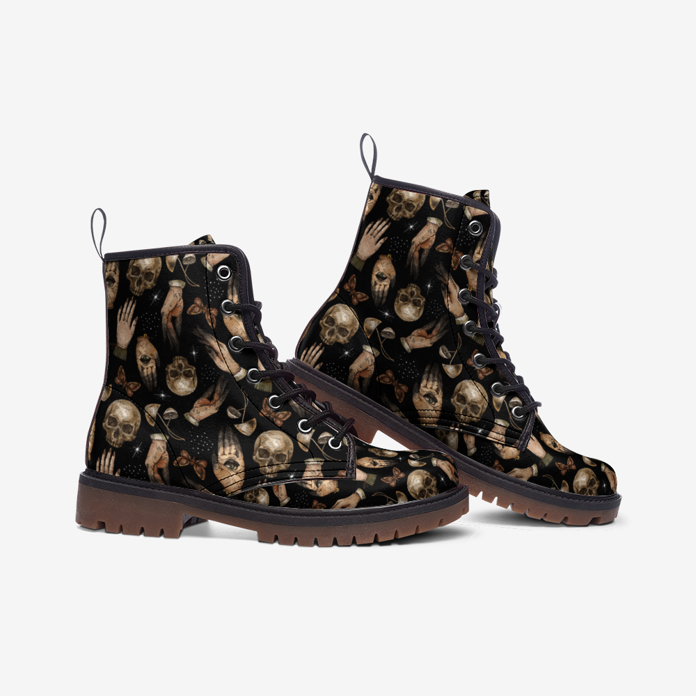 Dark Academia Vegan Leather Boots