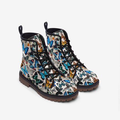 Colorful Butterflies Vegan Leather Boots