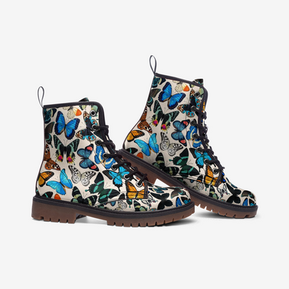 Colorful Butterflies Vegan Leather Boots